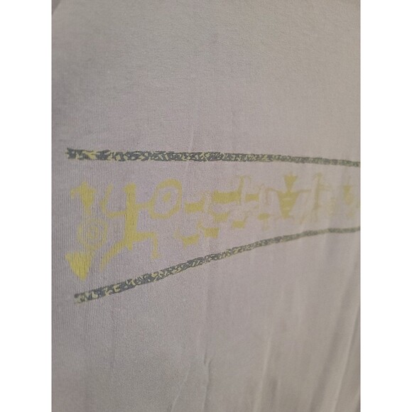 Vintage 90s Mens Large Faded Hawaiian Tribe T-Shirt Blue USA - Picture 10 of 11